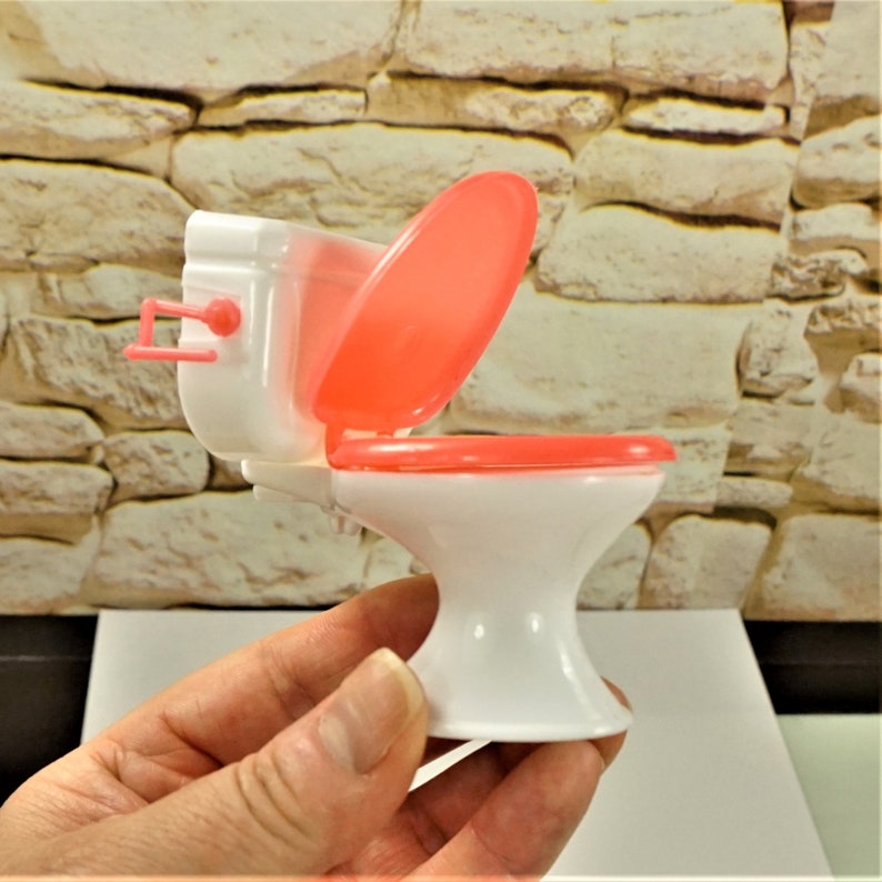 DOLLHOUSE TOILET MINIATURE Dollhouse Bathroom Accessory Mini Etsy