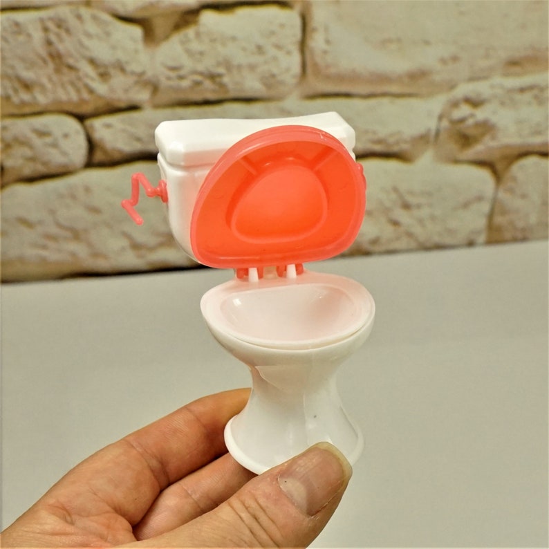 DOLLHOUSE TOILET MINIATURE Dollhouse Bathroom Accessory Mini Etsy