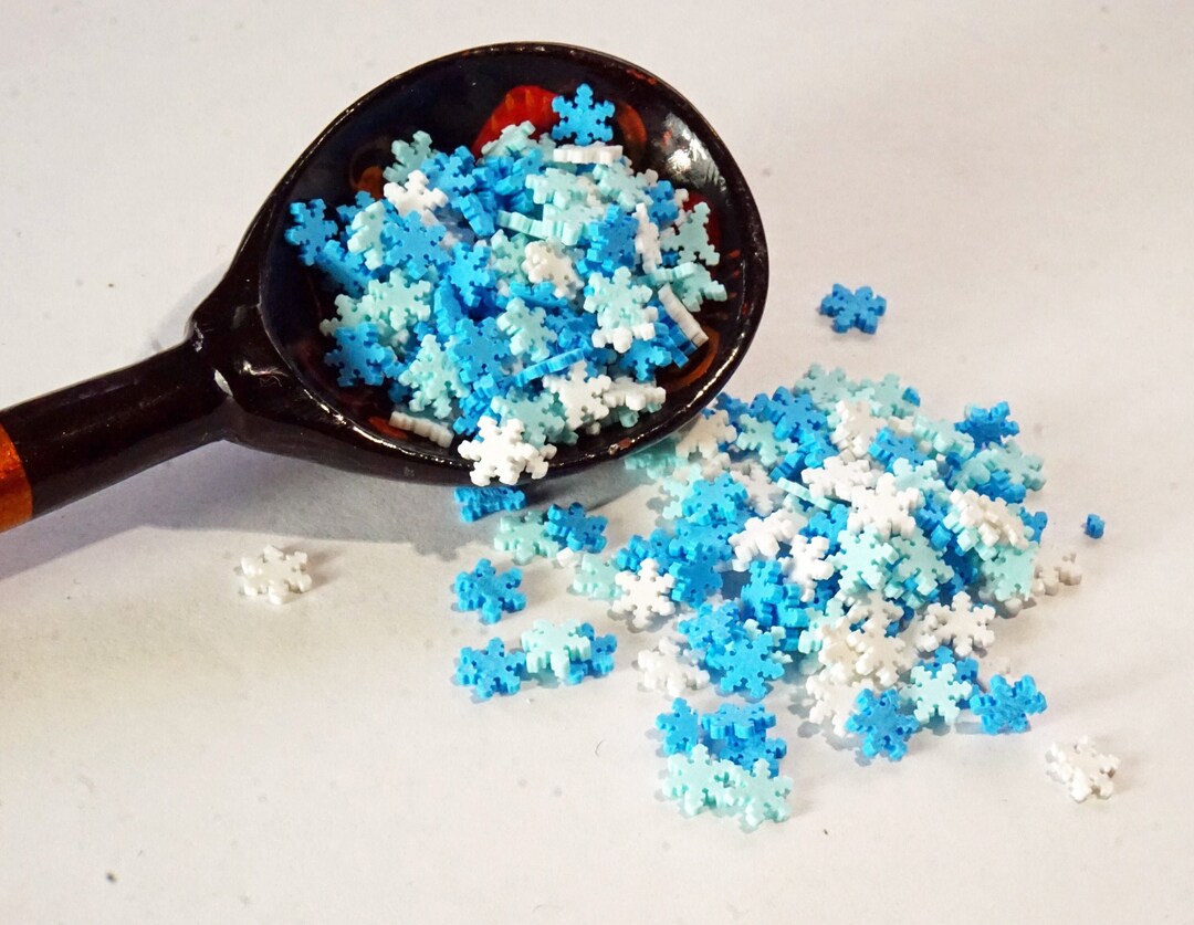 Snowflake Slime Sprinkles, Holiday Craft Beads (1/4 Oz) - Etsy