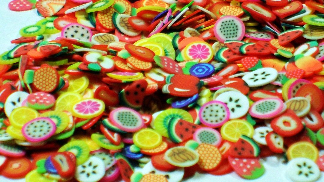 FRUIT FIMO SLICES Fimo Fruits Fimo Pieces Nail Fruit Charms Fruit Slime ...