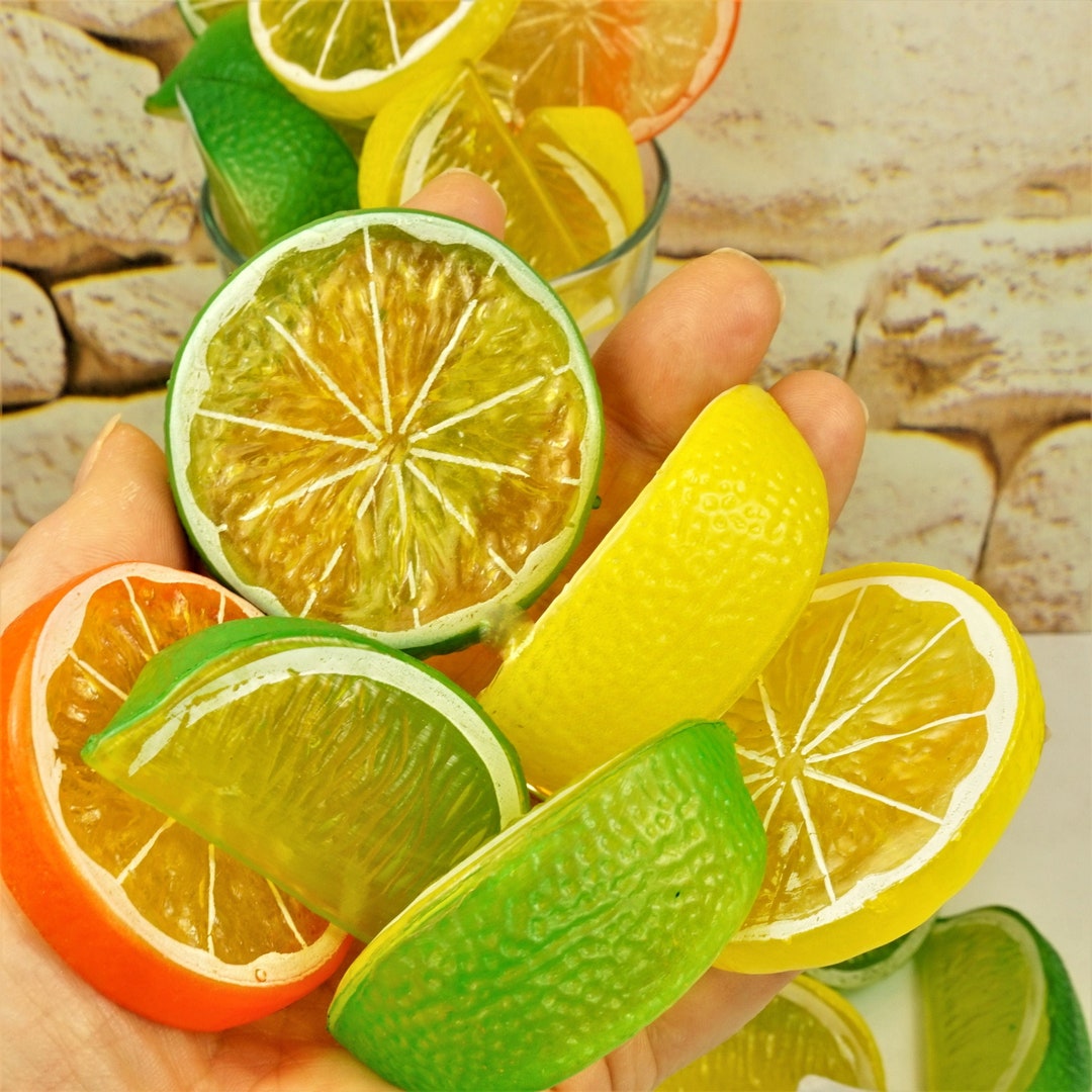 Big LIME SLICE, LEMON Slice, Orange Slice, Citrus Cabochons, Kitchen ...
