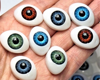 Oval Resin Doll Eyes, Halloween Craft, 23mm, Gift Box