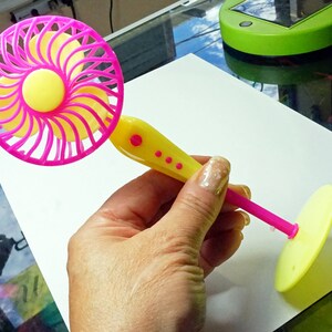 BARBIE STANDING FAN Dollhouse Fan Toy Dollhouse Furniture Gift In Gift Bag Fan Miniature Holiday Gift For Kids Small Gift Idea For Girls