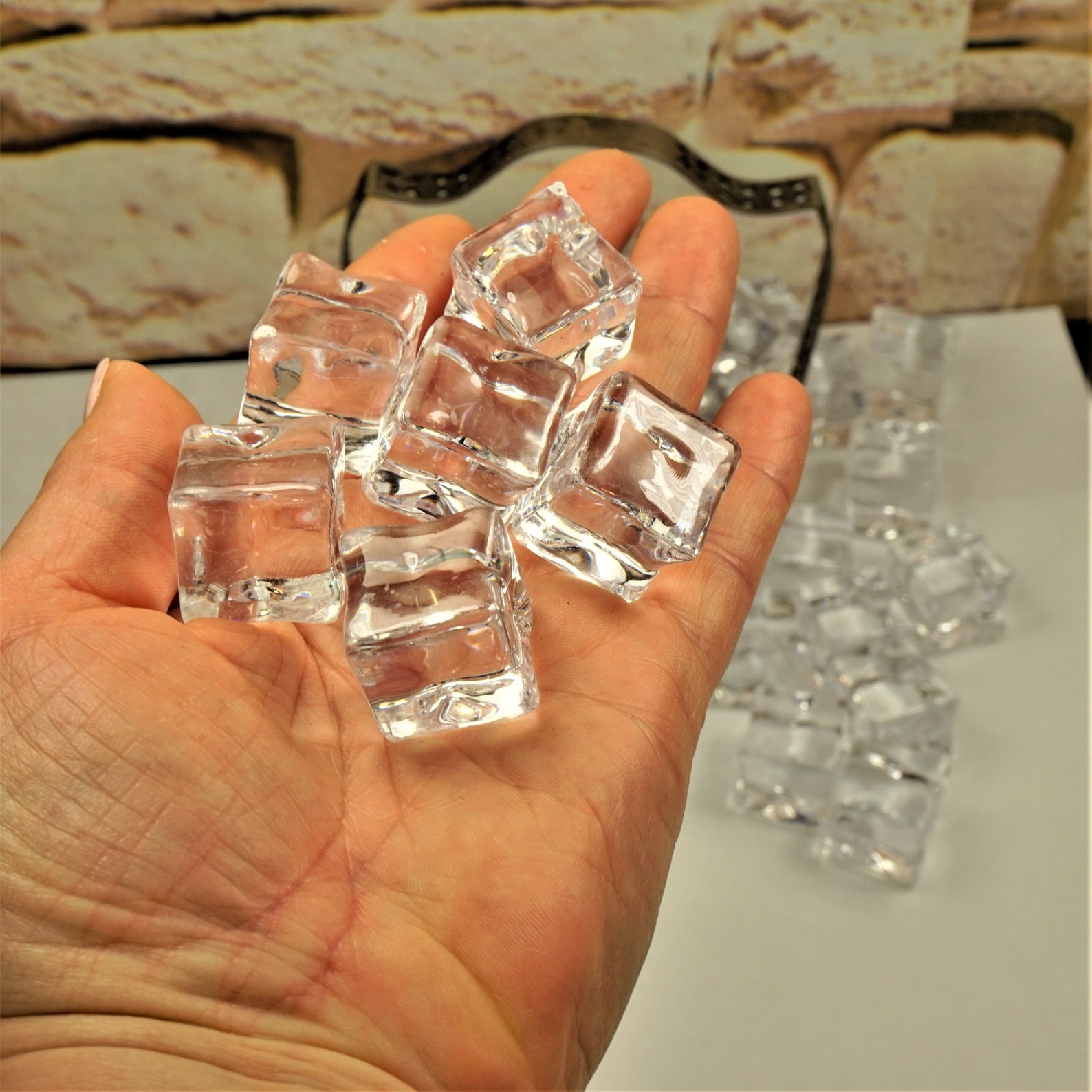 2 cm CLEAR ICE CUBES Resin Cubes For Craft Small Gift Idea Etsy