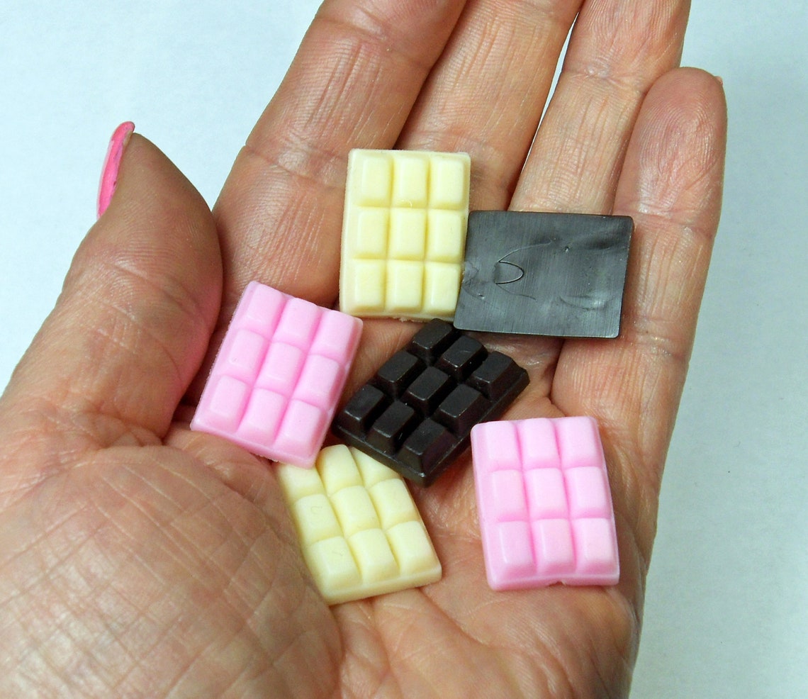 CHOCOLATE PIECES For CRAFT Chocolate Bars Dollhouse Miniatures Etsy