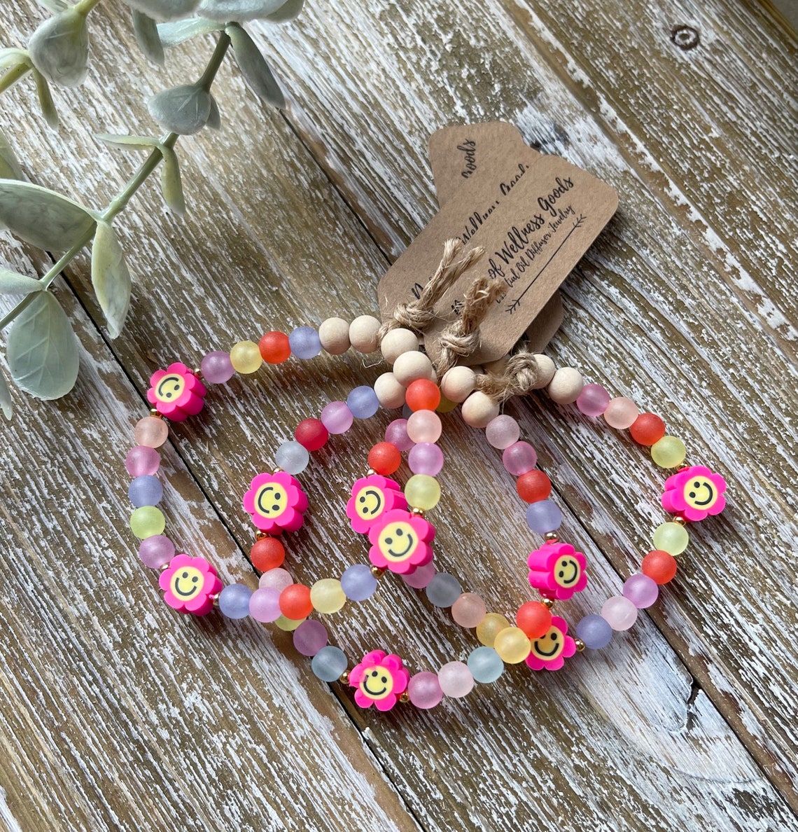 Childrens Essential Oil Diffuser Bracelet // Rainbow Smile // Etsy