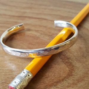 Handmade Sterling Silver Baby Bangle: Christening Gift