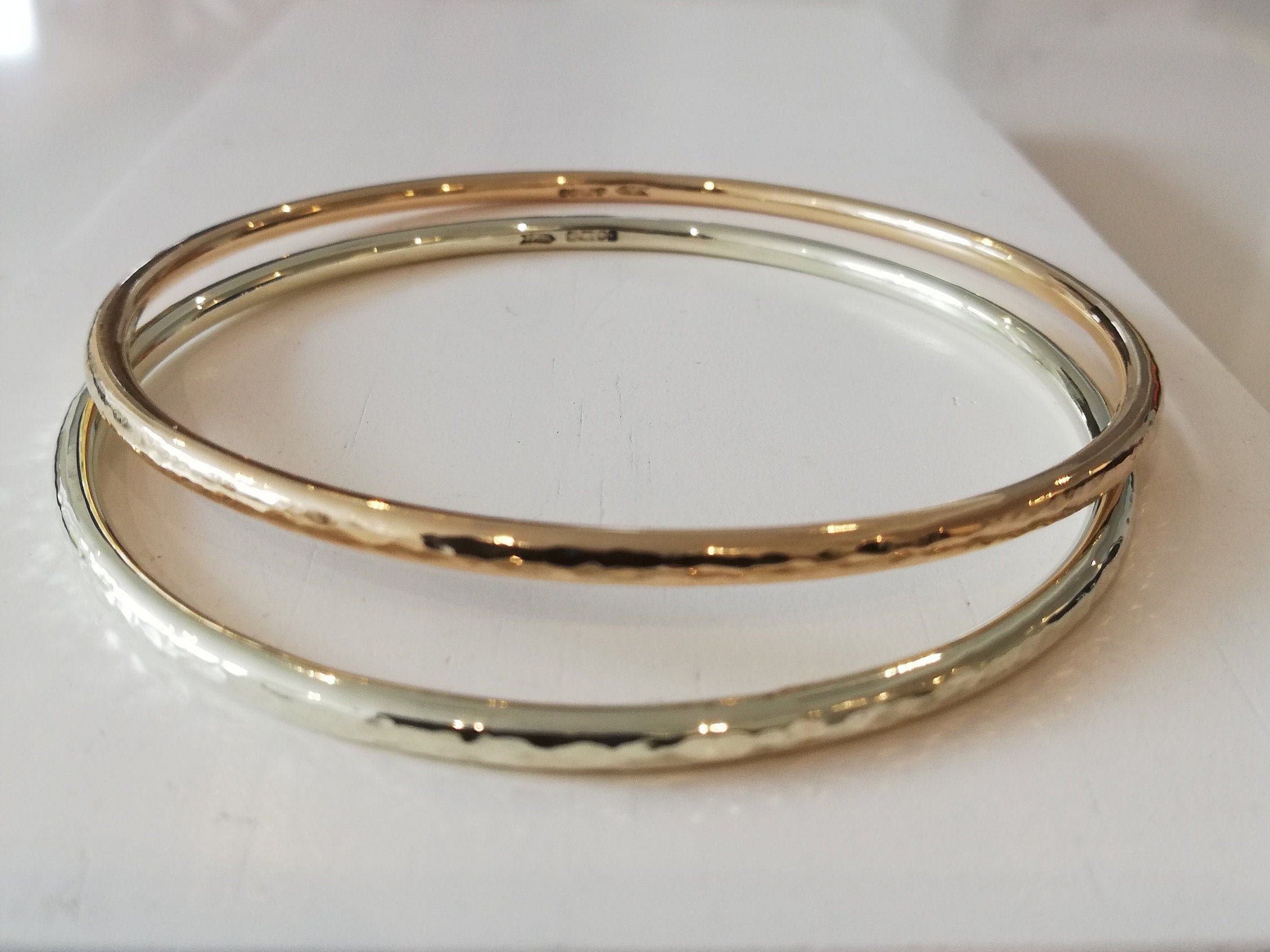 Solid gold bangles for cheap sale