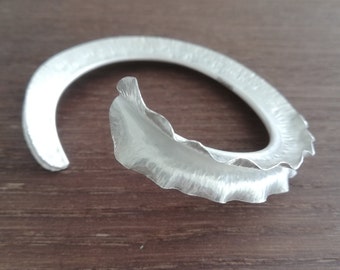 Argentium Bangle / Argentium Silver / Argentium Bracelet / Contemporary Bangle / Folded Silver Cuff / Argentium Silver Cuff / Argentium