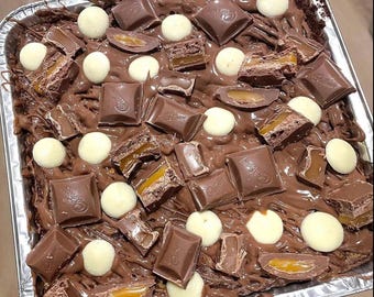 Cadbury Caramel Chocolate Brownie Tray | Fudgy Double Chocolate Gift, Postal Treat