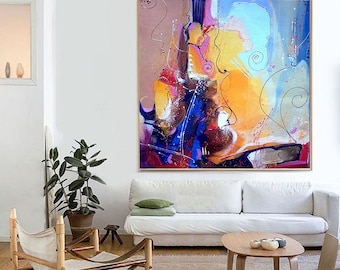 Abstract oil painting,Texture Painting, Original Abstract Wall,colorful artwork,Original art Hand Painted,Home decor
