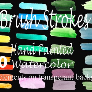 Brush strokes clipart , pnj images,Watercolor Swashes , Brush Stroke clipart ,Digital Clipart, PNG FIles, INSTANT DOWNLOAD