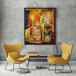 Oil,Original, Canvas, oil paint, Brush, Palette knife ,Art,Wall Art,Living Room Wall Art