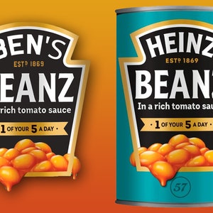 ETICHETTA PERSONALIZZATA per latta di fagioli al forno HEINZ - Festa / Compleanno / Occasione di matrimonio