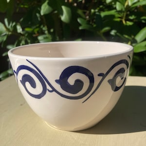 Hand Painted N D Ceramic Bowl