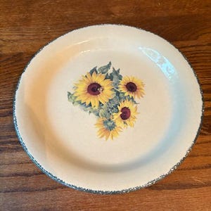 Stoneware Dinner Plate Sunflower Design by Home & Garden Party