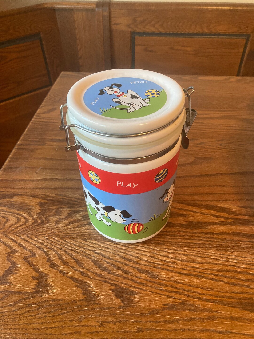 Dog Treat Cookie Jar Cutie Dog by Riviera Van Beers Etsy