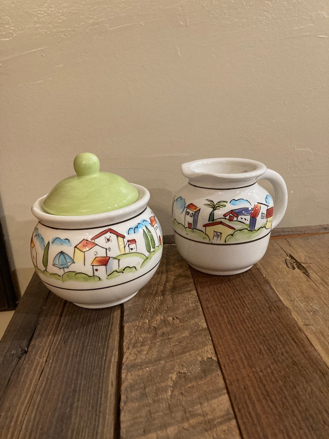 Provence by SAKURA Earthenware Cream and Sugar Set Etsy