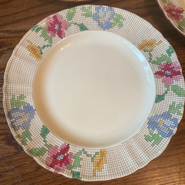 Set of Vintage 3 Mason's Sampler Pattern Salad/Dessert/Lunch Plates