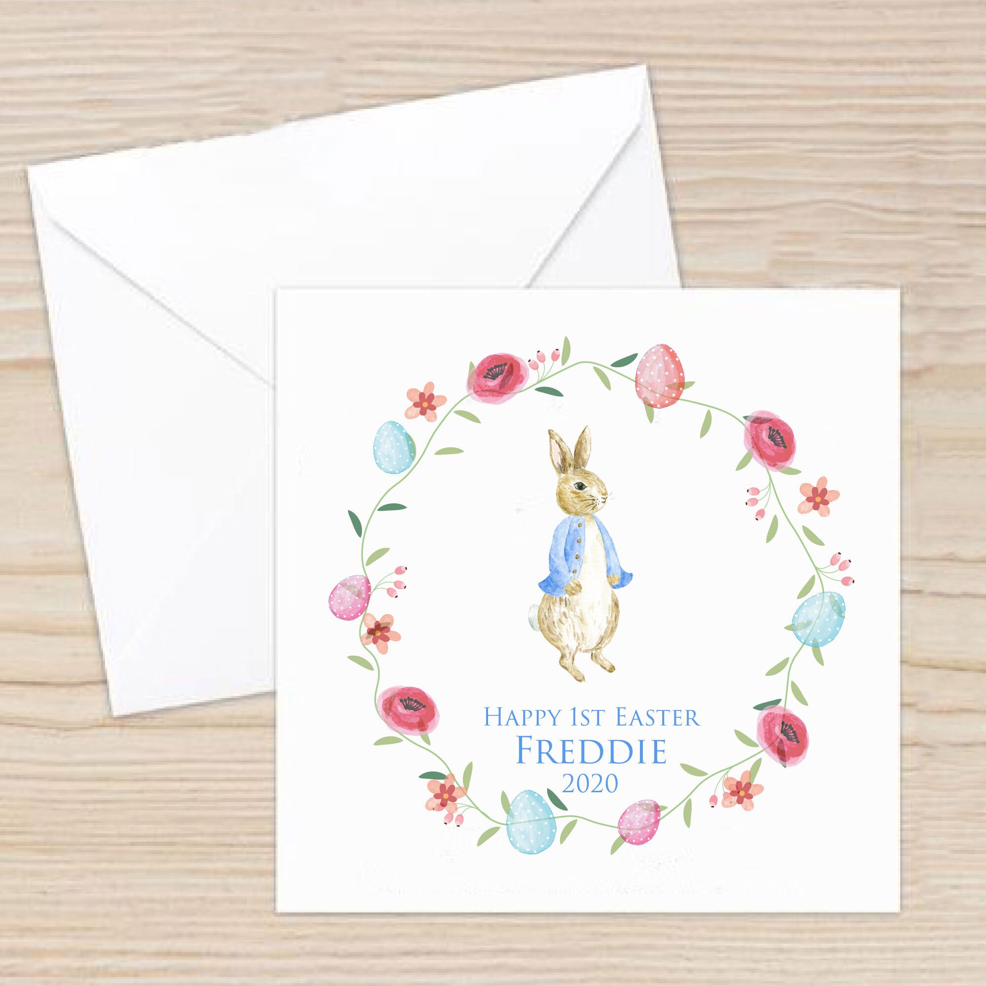 Peter Rabbit Personalised Easter Card with Personalisation | Etsy