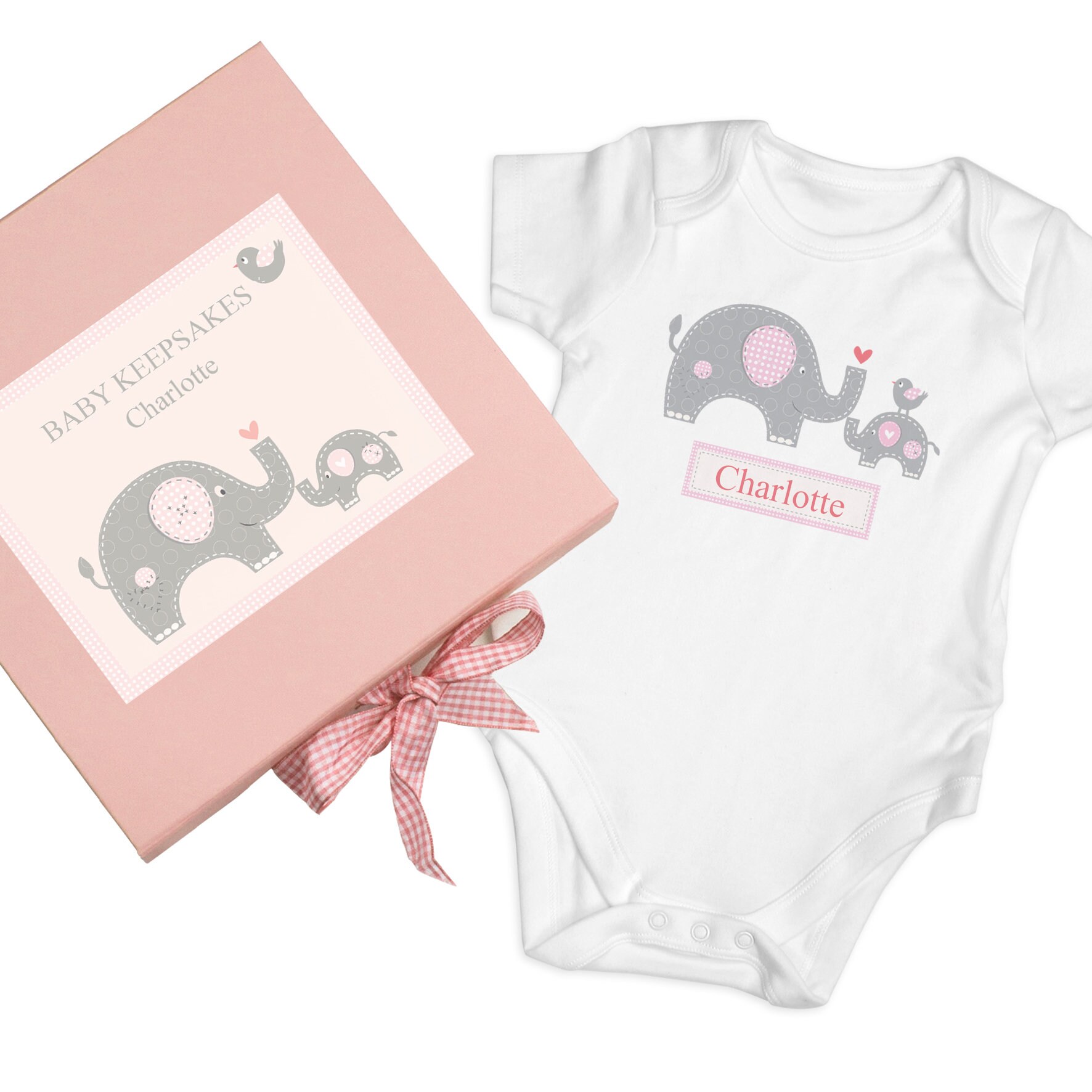 Personalised Blue Baby Elephant Gift Set Baby Vest and Gift Etsy