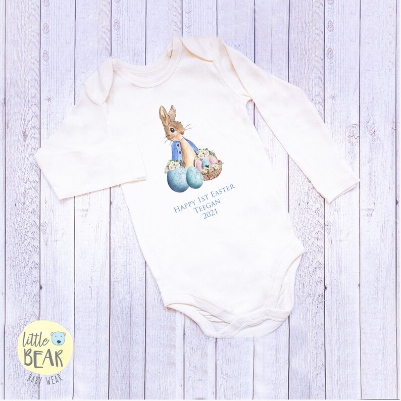 Personalised Peter Rabbit 1st Easter Baby Bib 1st Easter a perfect baby gift Easter Gift