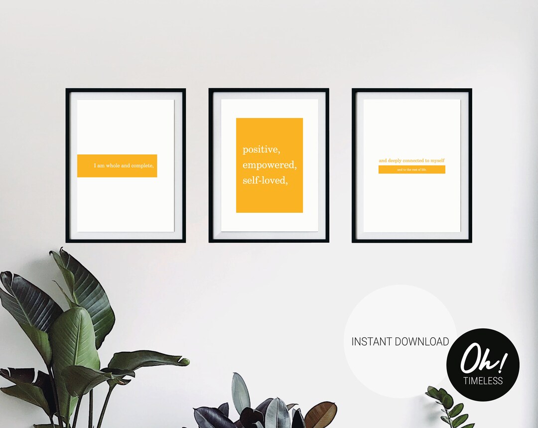 I AM Printable Wall Art Set Quote Print Modern Art Neutral - Etsy