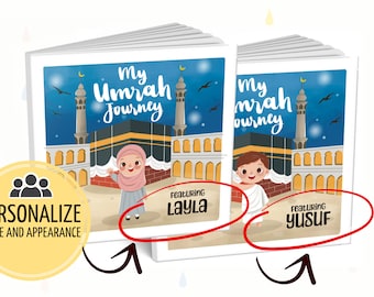 Umrah Journey Personalized Islamic Muslim Children's Book Baby Gift, Eid, Ramadan Mubarak, Perfect for Grandchild, Niece, Nephew, Unique