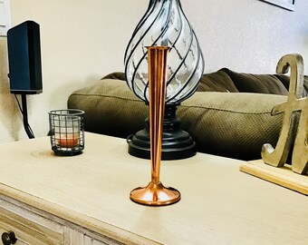 Copper Vase, Vintage coppercraft bud vase, 1960s solid copper single flower vase home decor