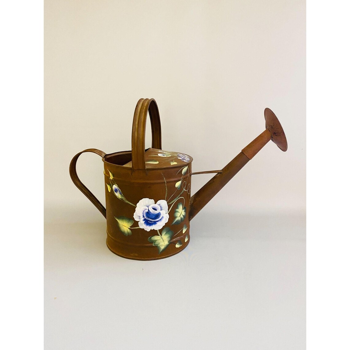 Vintage Hand Painted Watering Can Etsy