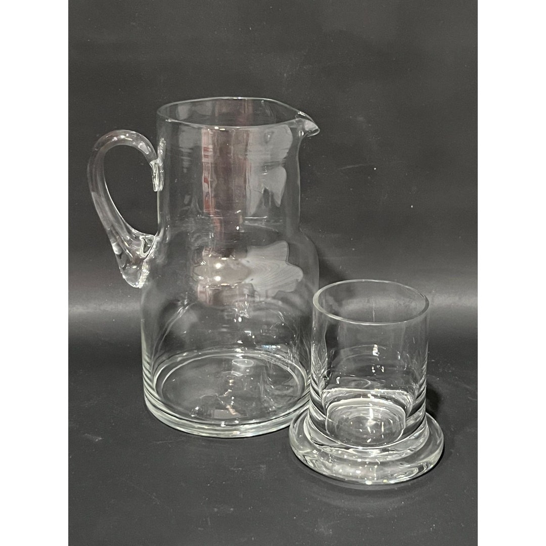 Vintage Tumble up Bedside Water Pitcher With Matching Tumbler - Etsy