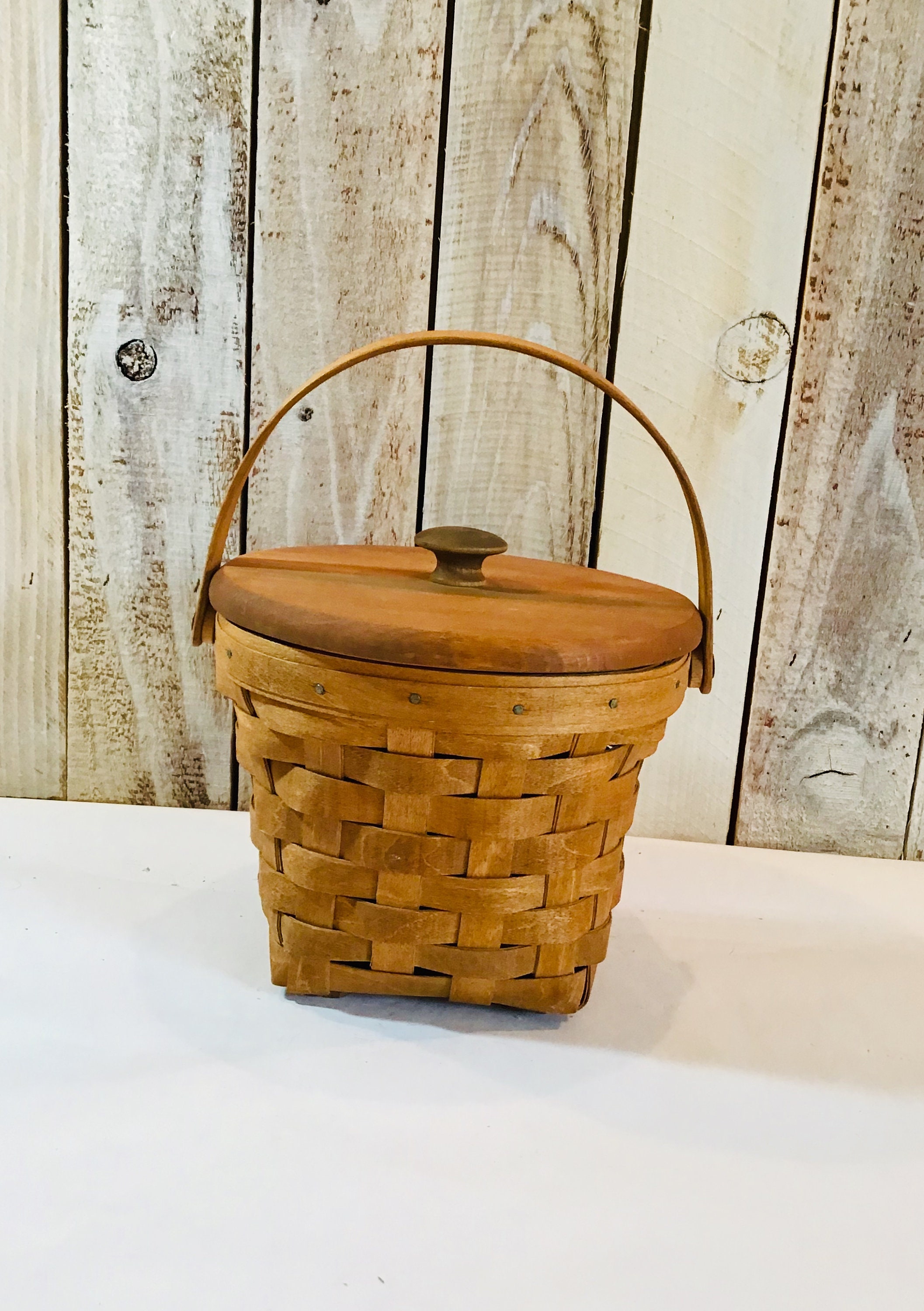 Gerald Henn Basket longaberger style maple woven basket Etsy