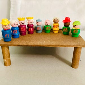Muñecas de madera vintage de Fisher Price Little People Choice