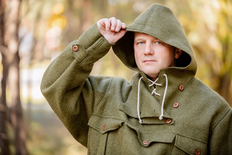 Wool Anorak WW2 Jacket Loden Wool Bushcraft Jacket Etsy