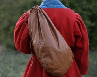 Historische Snapsack-Ledertasche – Großer Rucksack