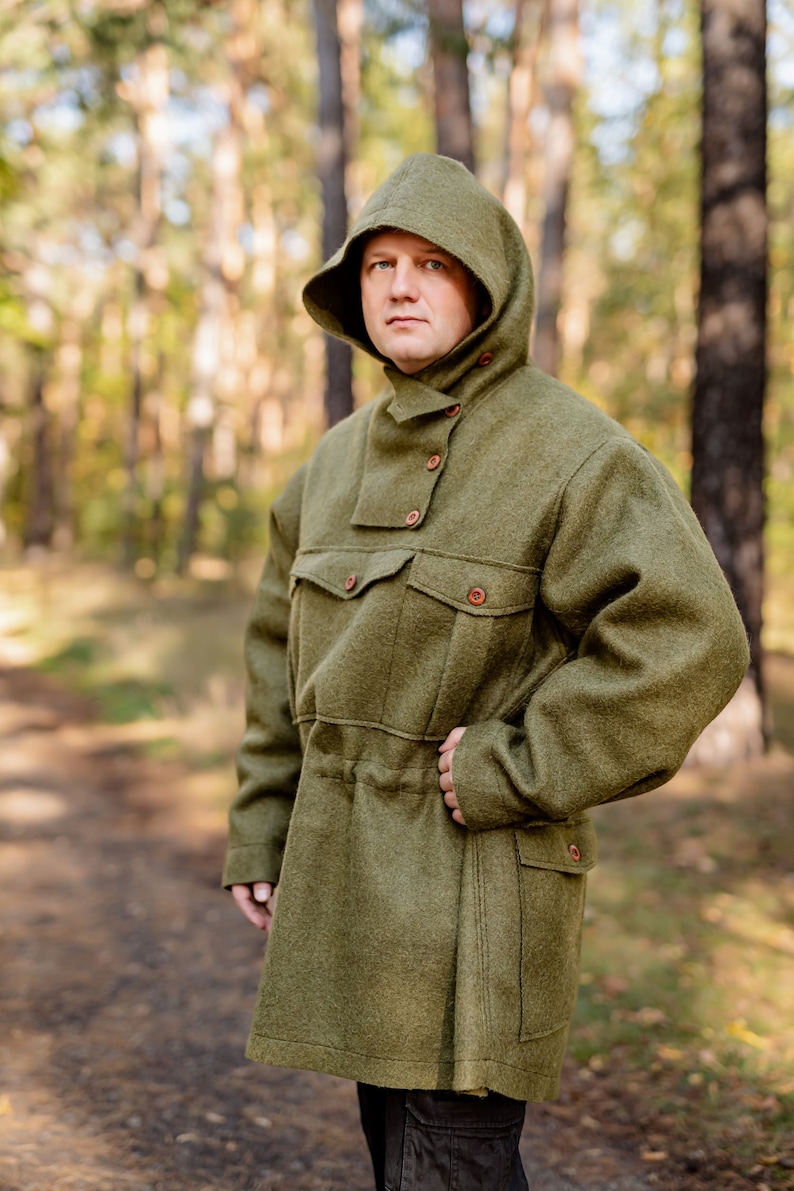 Wool Anorak WW2 Jacket Loden Wool Bushcraft Jacket Etsy