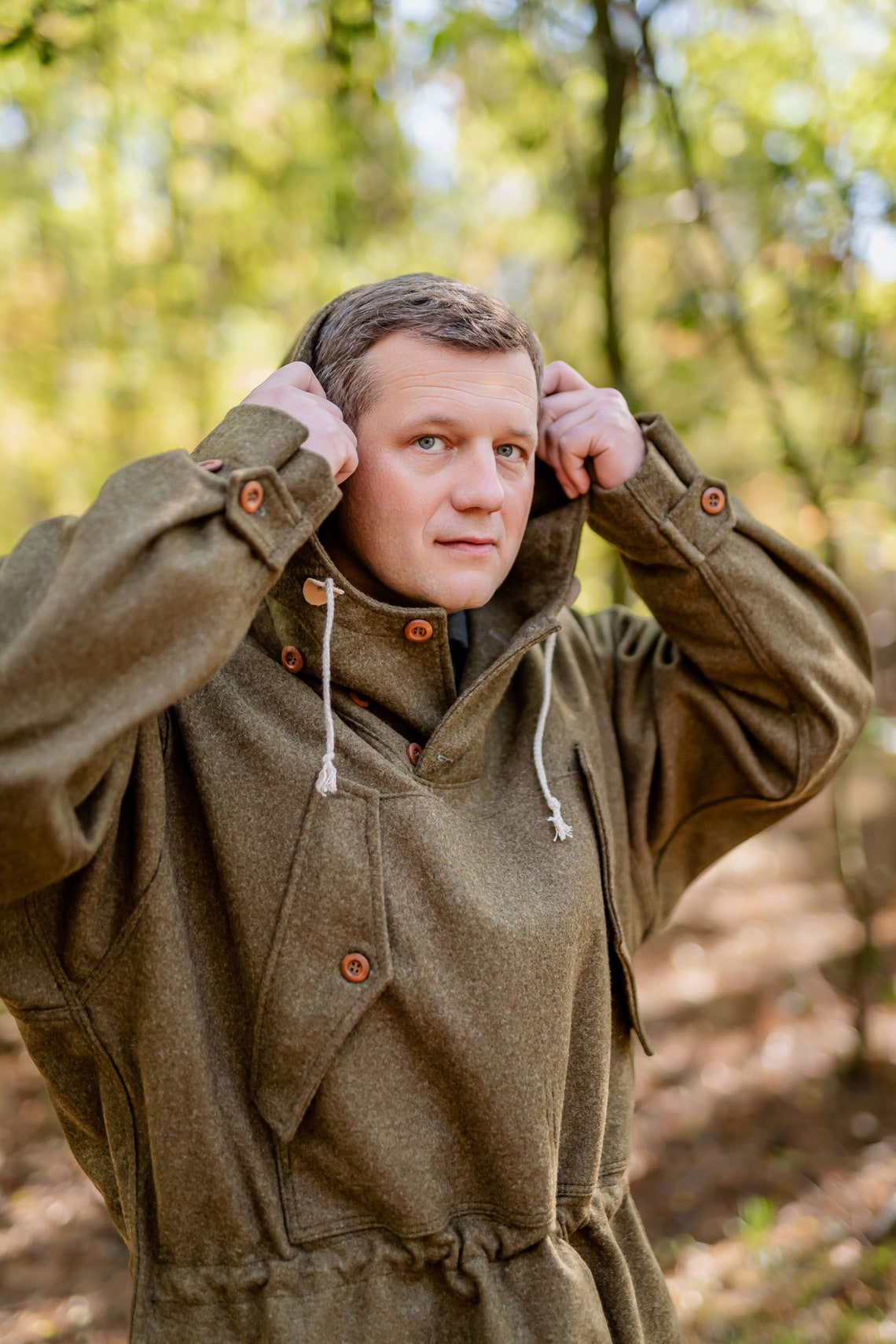 Woolen Anorak Bushcraft Jacket WW2 Anorak Outdoor Parka Etsy