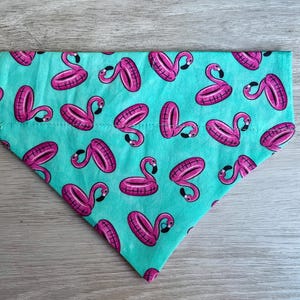 personalisiertes Bandana, Sommer Bandana, Flamigo Bandana, Bandana über das Halsband, Katzen Bandana, Hunde Bandana, Hundehalsband, Hundeschal, Katzenschal,