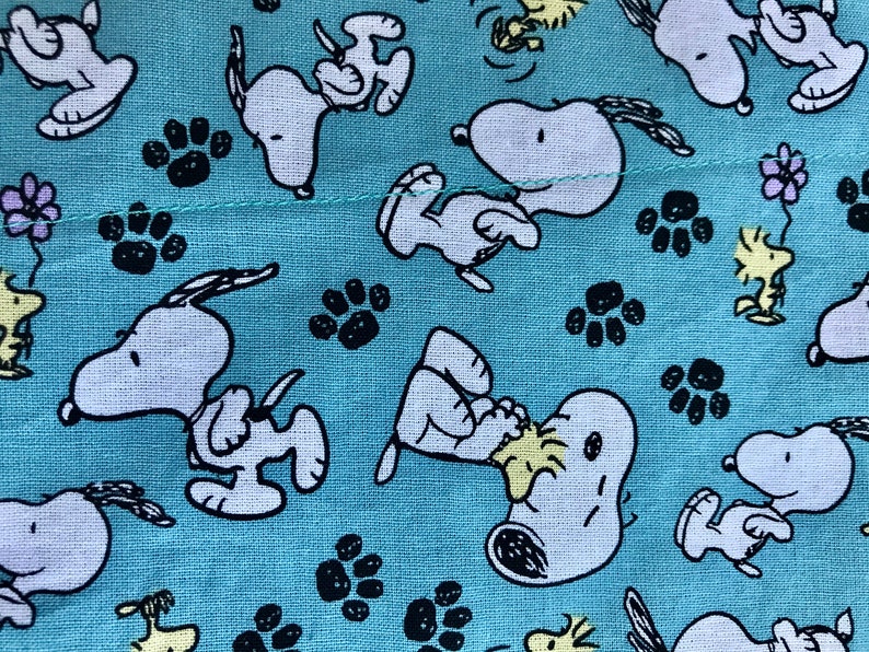 personalized dog bandana, cat bandana, over the collar bandana, peanuts bandana, snoopy bandana, dog scarf, cat scarf, snoopy dog bandana image 3