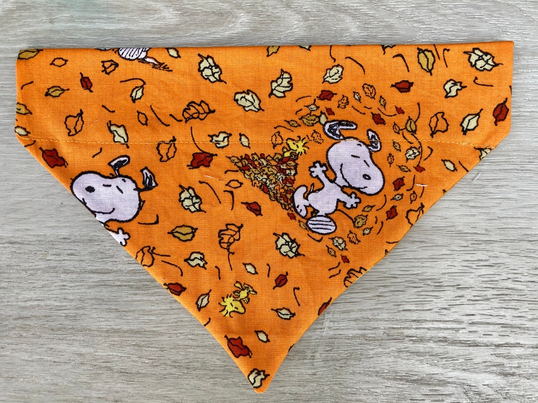 Personalized Peanuts Bandana, Snoopy Bandana, Over the Collar Fall