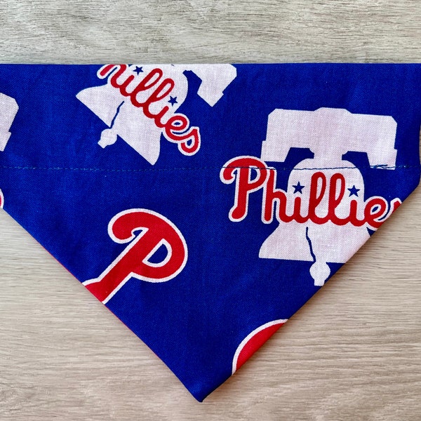 Personalized Phila Phillies dog/cat bandana, Phillies bandana, baseball bandana, dog Phillies bandana, over the collar bandana, dog scarf