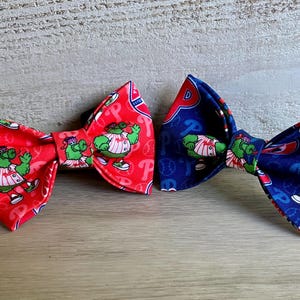 Handmade Phillies Mascot Dog Bow Tie, Adjustable Cat Collar