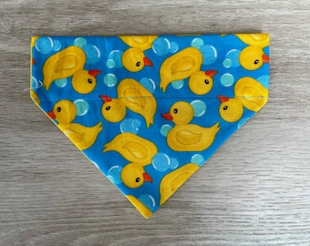 personalized bandana, rubber ducky bandana, over the collar bandana, cat bandana, dog bandana, dog collar, dog scarf, cat scarf, boy bandana