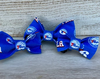 Philadelphia 76ers bowtie, Philly 76ers bowtie, dog bowtie, cat bowtie, baseball bowtie, collar accessories