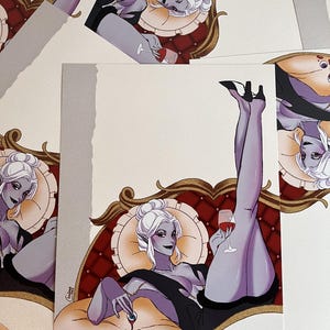 Pinup Minthara Print | Baldur&#39;s Gate 3 Print | Minthara Baenre Baldur&#39;s Gate 3 | Gift Ideas