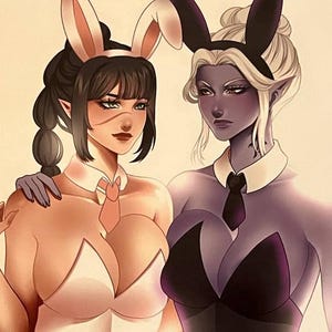 Bunny Shadowheart and Minthara Print: Baldur&#39;s Gate 3 Art (15x20 cm)