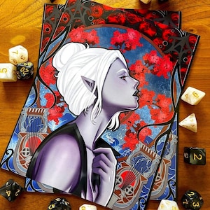 Art Nouveau Minthara Print | Baldur&#39;s Gate 3 Print | Waltz od Death from Baldur&#39;s Gate 3 | Gift Ideas