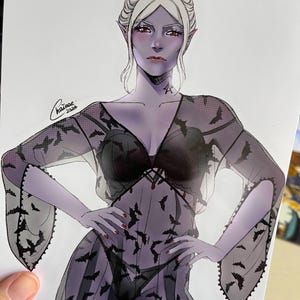 Dommy Mommy Minthara Print | Baldur&#39;s Gate 3 Print | Waltz od Death from Baldur&#39;s Gate 3 | Gift Ideas