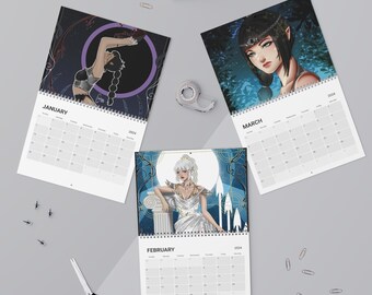 Baldur's Gate 3 Calendar 2024 Shadowheart Calendar Minthara Calendar  Karlach Calendar Alfira Calendar - Etsy