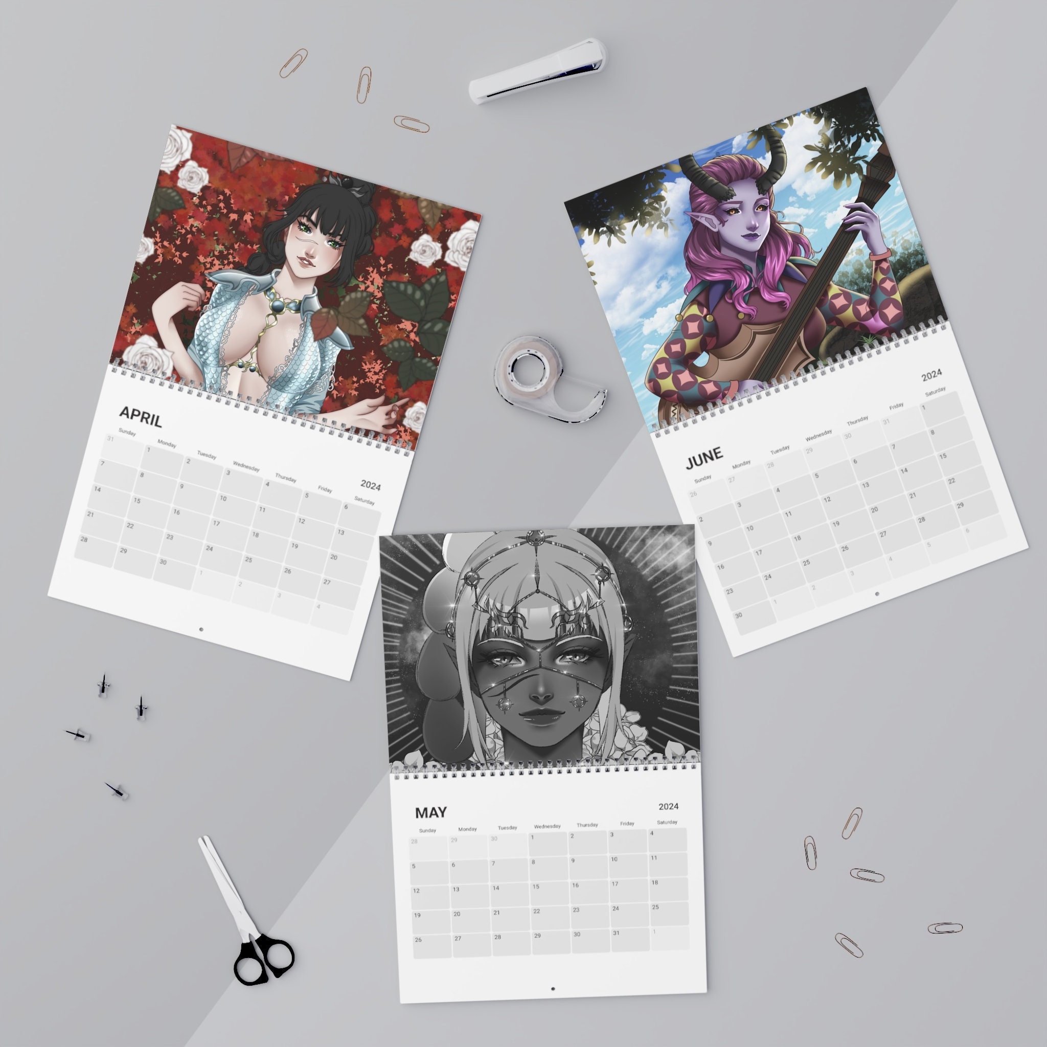 Baldur's Gate 3 Calendar 2024 Shadowheart Calendar Minthara Calendar  Karlach Calendar Alfira Calendar - Etsy
